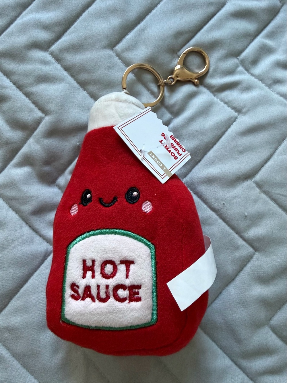 NWT Red Hot Sauce Plush Keychain